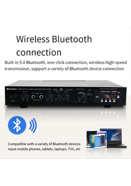 5 1 Kanal Hıfı Amplifikatör Subwoofer Yüksek Güç Sahnesi Ev Sineması Bluetooth Radyo Dış Mekan Amplifikatörü Ab Fişi (Yurt Dışından) indirimleri
