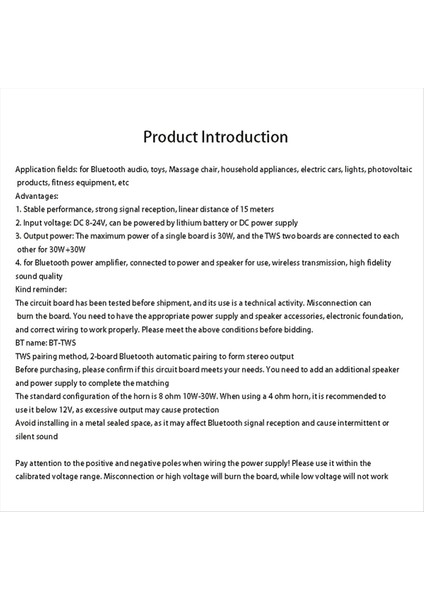 30W Bluetooth Güç Amplifikatörü Tws Hoparlör Ses Modülü Kart Ses Alıcı Amplifikatör Kartı (Yurt Dışından) fırsatları