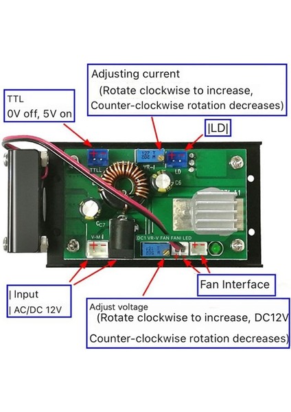 Kırmızı/yeşil/mavi Evrensel Yüksek Güçlü Lazer Diyot Sabit Akım Sürücü Akımı ve Voltaj Ayarlanabilir Ttl Modülasyonu (Yurt Dışından) fırsatları