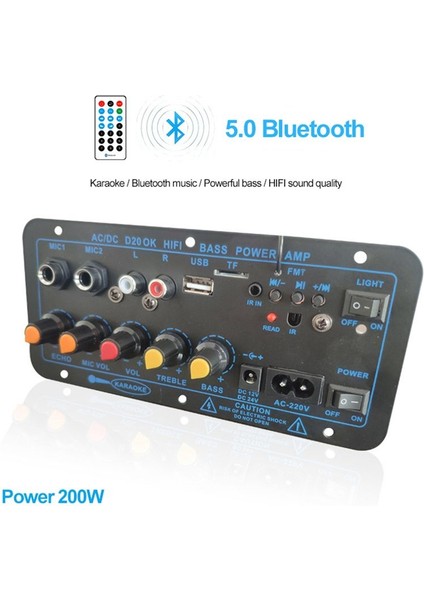 Bluetooth Amplifikatör Kartı Hıfı Bas Amplifikatör Subwoofer Ses Karaoke Amplifikatör Kartı Hoparlör Anakart (Abd Fişi) (Yurt Dışından) indirimleri