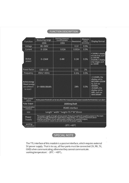 2x 100A Pzem 004T Versiye Wattmetre+Açık Ct Kwh Metre Volt Amp Arduıno Ttl Com2/com3/com4 Için Akım Test Modülü (Yurt Dışından) indirimleri