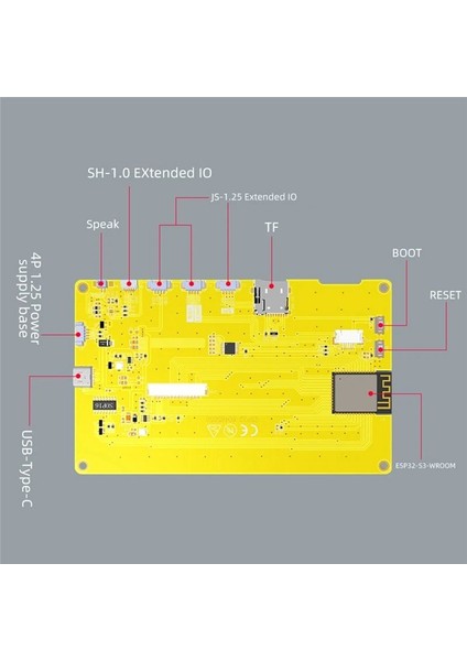ESP32-S3 5 Inç IPS 800X480 Rgb LCD Tft Ekran Modülü Hmı 8m Psram 16M Flash Wifi Bt Akıllı Ekran Mcu (Dokunmadan) (Yurt Dışından)