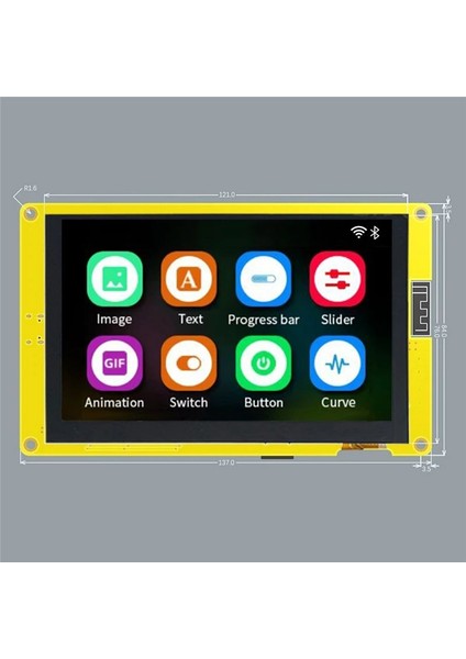 ESP32-S3 5 Inç IPS 800X480 Rgb LCD Tft Ekran Modülü Hmı 8m Psram 16M Flash Wifi Bt Akıllı Ekran Mcu (Dokunmadan) (Yurt Dışından) fiyatları