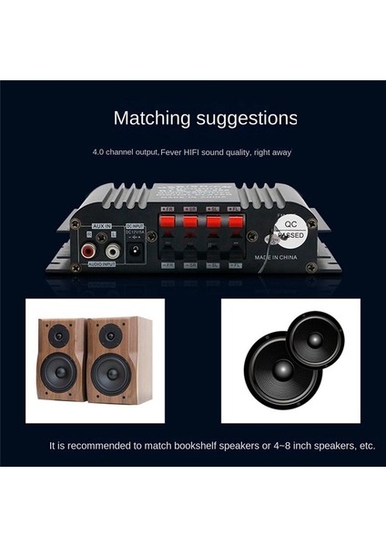 4 Kanallı 60W Yüksek Güçlü Araba Bluetooth Ses Amplifikatörü Hifi Stereo Mini Ses Alıcısı Araba Ses Modifikasyonu Evi (Yurt Dışından) fırsatları
