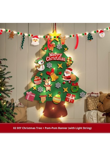 Yeni Noel Partisi Dekorasyon Kapı Asma Bunting Noel Askıları Atmosfer Dekorasyon Askıları (Yurt Dışından)