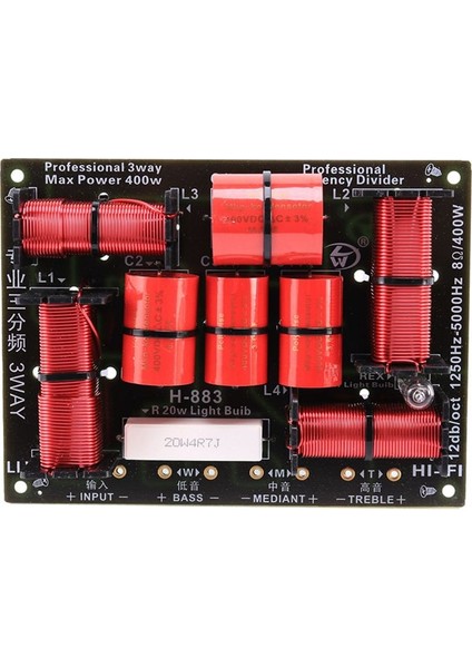 2x 400W 3 Yolu Crossover Bölücü Hifi Tweeter Woofer Hoparlör Crossover 1250H/5000Hz Yüksek Perdeli Korumalı (Yurt Dışından) modelleri