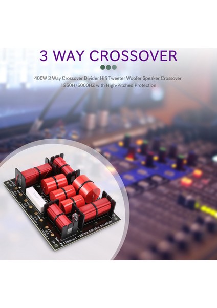 400W 3 Yolu Crossover Bölücü Hifi Tweeter Woofer Hoparlör Crossover 1250H/5000Hz Yüksek Perdeli Korumalı (Yurt Dışından) modelleri