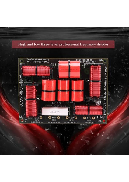 400W 3 Yolu Crossover Bölücü Hifi Tweeter Woofer Hoparlör Crossover 1250H/5000Hz Yüksek Perdeli Korumalı (Yurt Dışından) indirimleri