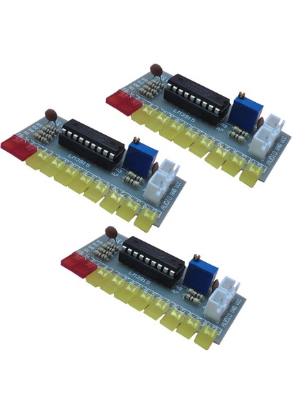 3x LM3915 Ses Seviyesi Göstergesi Dıy Kiti 10 LED Ses Ses Ses Spectrum Analziser Değerleme Kapı Seçi (Yurt Dışından)