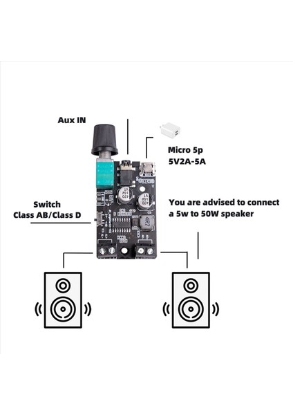 2x Dıy Yüksek Güçlü Stereo Amplifikatör Kartı LTK5328 Ses Amplifikatör Modülü 5V Sınıf D Amplifikatör (Yurt Dışından) fiyatları