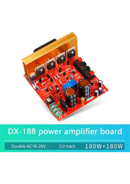 2x Güç Amplifikatörü Ses Kart 180W+180W 2 0 Kanal Fet Hoparlör Amplifikatörü Ses Önsözlü Çift AC18V-26V Fan&#39 Lı (Yurt Dışından) fiyatları