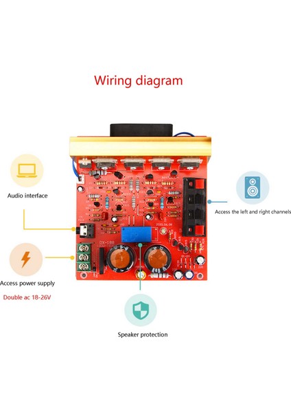 2x Güç Amplifikatörü Ses Kart 180W+180W 2 0 Kanal Fet Hoparlör Amplifikatörü Ses Önsözlü Çift AC18V-26V Fan&#39 Lı (Yurt Dışından) modelleri