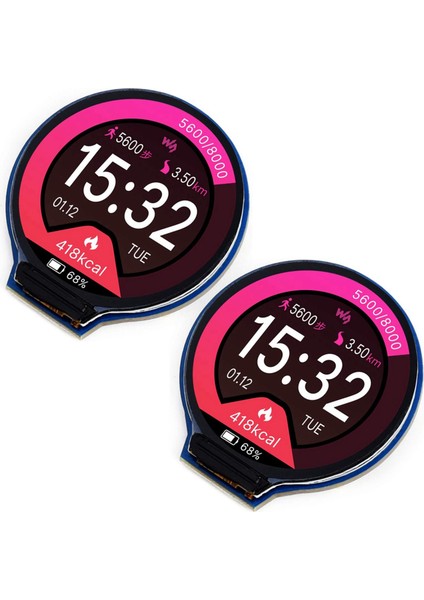 2pcs 1 28INCH Yuvarlak Ekran LCD Ekran Modülü GC9A01 Spı Iletişim Rgb 65K Ahududu Için Renk Desteği (Yurt Dışından)