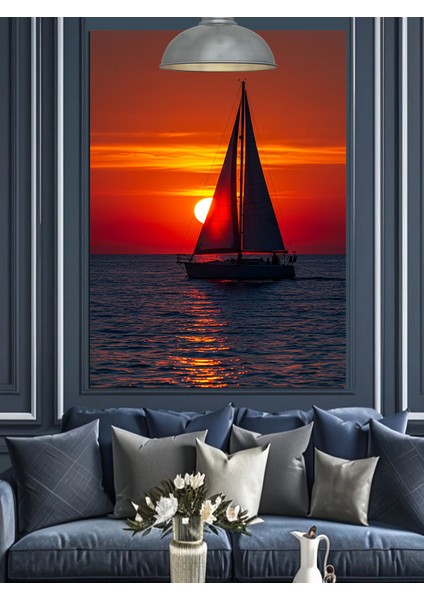 Baget ve Etrafını Saran Spiral Notalar Dekoratif Kanvas - Mdf Ahşap Tablo