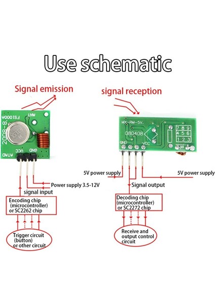 10SET 433M Süper Rejeneratif Modül Kablosuz Verici Modül Hırsız Alarm Verici Alıcı 433 Frekans (Yurt Dışından) indirimleri