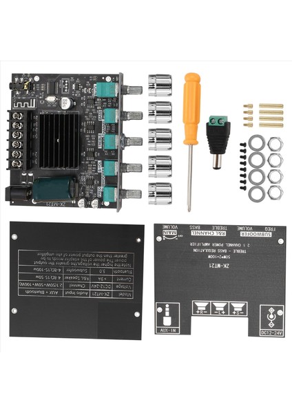 ZK-MT21 Dijital Güç Amplifikatör Kartı 50WX2+100W 2 1 Kanal Aux+Bt5 0 Yüksek Düşük Tonu Süper Bas Güç Amplifikatör Kartı (Yurt Dışından) fırsatları