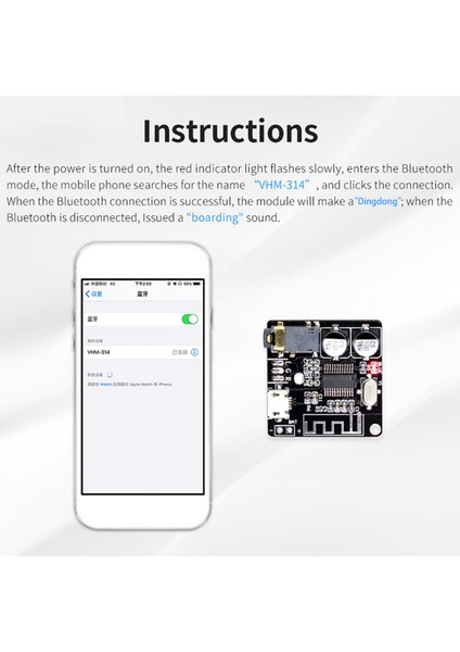 VHM-314 Bluetooth Ses Alıcı Kart Bluetooth 5 0 Mp3 Kaybı Kodoler Kododer Kurulu Kablosuz Stereo Müzik Modülü 20 Pcs (Yurt Dışından) fırsatları