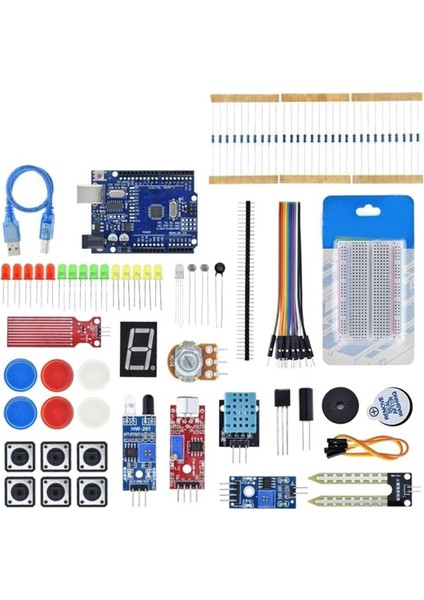 Uno R3 Için Yeni Maker 400 Delikli Set Switch Breadboard Sensörü Engel Kaçınma Modülü LED Işık (Yurt Dışından)