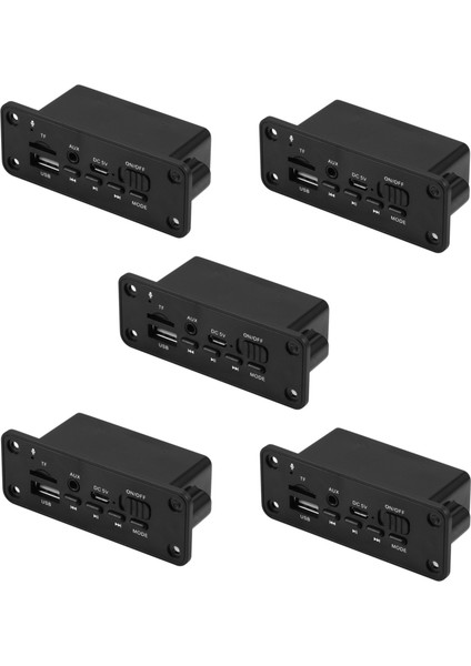 5x Bluetooth 5 0 Mp3 Kod Çözücü Kart Modülü 2X3W Hoparlör Arabası Fm Radyo Modülü 5V Destek Kayıt Çağrısı Handfree Fonksiyon (Yurt Dışından)