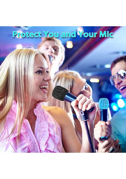 360 Pcs Tek Kullanımlık Mikrofon Sıhhi Cam El Mikrofon Kapağı Karaoke Kayıt Odası Haber Röportajı Et Için (Yurt Dışından)