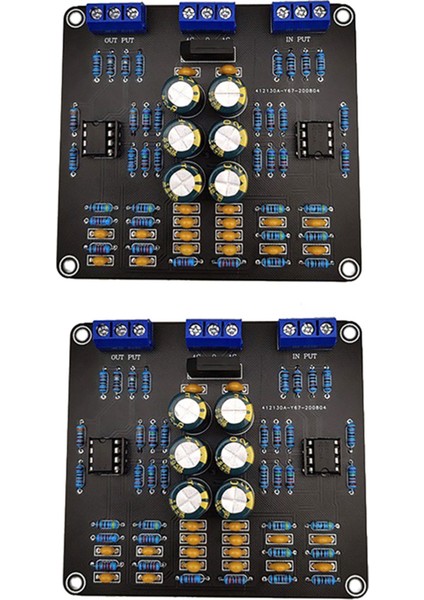 2x Hıfı Önsözlendirici Kartı Hıfı Güç Amplifikatör Aksesuarları Güç Amplifikatörü Preamp Ayarlama Tahtası Ön Panel (Yurt Dışından)