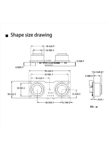 2x RCWL-1670 Su Geçirmez Alıcı-Vericiye Bölünmüş Ultrasonik Mesafe Sensörü Modülü 1 5ua Ultra Düşük Güç Tüketimi (Yurt Dışından) fiyatları