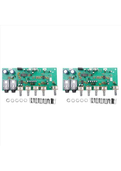 2x Dijital Mikrofon Amplifikatör Tonu Tahtası PT2399 Karaoke Yankı Preampikatörü Kart Çift AC12-15V (Yurt Dışından)