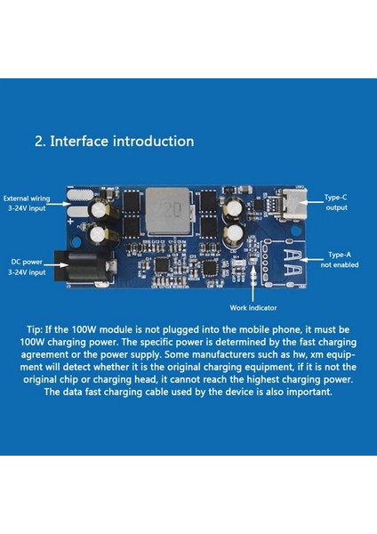 SW2303 Tam Protokol Hızlı Şarj Modülü PL5501 Tip-C Hızlı Şarj 100W Buck-Boost Pd Qc Hızlı Şarj Modülü (Yurt Dışından) fiyatları