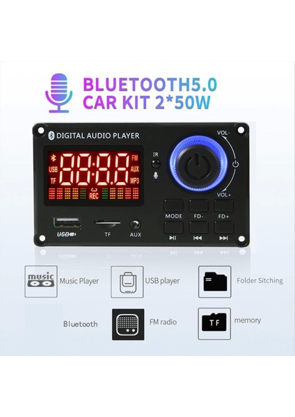 50W Amplifikatör Dıy Mp3 Kod Çözücü Kart Bluetooth 5 0 Dc 8-24V Araba Mp3 Çalar (Yurt Dışından) fırsatları