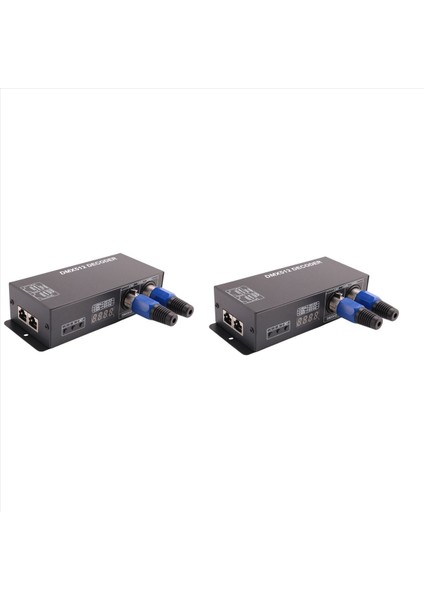 2x Dmx 512 Dijital Kod Çözücü LED Rgbw Bant Şeridi Işığı RJ45 Bağlantısı Için DMX512 Denetleyici DC12-24V 20A (Yurt Dışından)