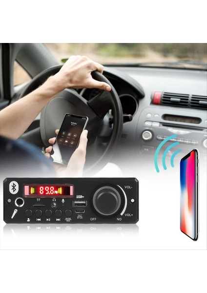 160W Amplifikatör Bluetooth 5 0 Dıy Mp3 Kod Çözücü Kartı Ses Oynatıcısı 12V Mp3 Pansiyon Arabası Fm Radyo Modülü Tf USB Mıc Kayıt (B) (Yurt Dışından) modelleri