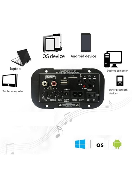 12V 24V Bluetooth Amplifikatör Kartı Hıfı Bas Amplifikatör Kartı Fm Subwoofer 10 Inç Subwoofer Hoparlör (Abd Fişi) Için 30-120W (Yurt Dışından) indirimleri