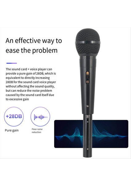 Mini Dinamik Mikrofon Amplifikatör Preampifikatörü 28DB Tüm Yönlü Toplama ile Kazanç Kazanç Tek Kanallı Aktivatör Siyah (Yurt Dışından) fırsatları