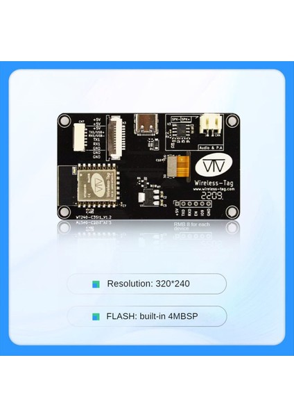 2 4 Inç Seri Ekran Desteği Wifi Bluetooth IPS Ekranı ESP32-C3 Geliştirme Kartına Dayalı ZX240-C3SI1 Modül (Yurt Dışından) modelleri
