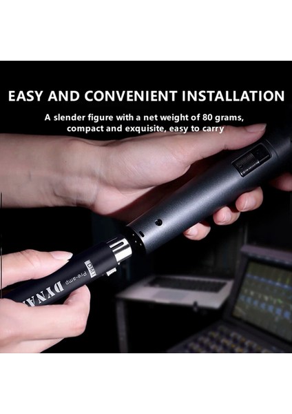 Dm1 Dinamik Mikrofon Preampikatörü Için Değiştir 28DB Dinamik ve Pasif Şerit Mikrofonları Için Kazanç Amplifikatörü Siyah (Yurt Dışından) fırsatları