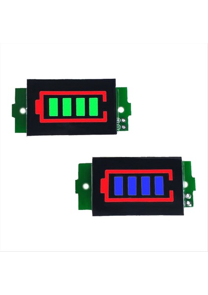 2 Adet 1-8s Lityum Pil Sayacı Ekran Modülü Mavi Üç Dize LED Lityum Pil Paketi Gösterge Kartı (Yurt Dışından)
