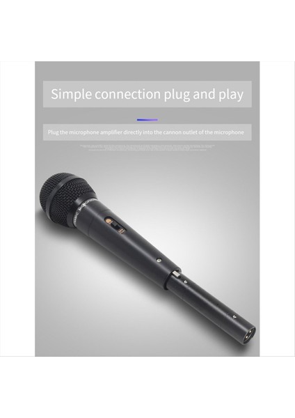 Dinamik Mikrofon Preamp Taşınabilir Mikrofon Preamp Gürültü Azaltma Kazanç Mikrofon Preamp Konser Kırmızı ve Mavi ve Siyah (Yurt Dışından)