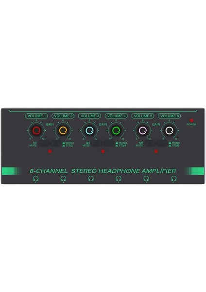 6 Kanal Stereo Kulaklık Amplifikatörü Mini Taşınabilir Kulaklık Ayırtıcısı Kayıt Stüdyosu Yeşil Kayıt Için Düşük Gaziye Ses Mikseri (Yurt Dışından) modelleri