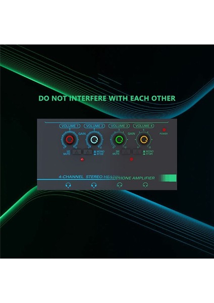 6 Kanal Stereo Kulaklık Amplifikatörü Mini Taşınabilir Kulaklık Ayırtıcısı Kayıt Stüdyosu Yeşil Kayıt Için Düşük Gaziye Ses Mikseri (Yurt Dışından) fırsatları