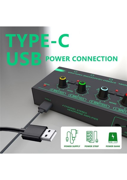 6 Kanal Stereo Kulaklık Amplifikatörü Mini Taşınabilir Kulaklık Ayırtıcısı Kayıt Stüdyosu Yeşil Kayıt Için Düşük Gaziye Ses Mikseri (Yurt Dışından) indirimleri