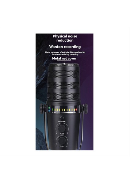 Metal Usb/xlr Dinamik Kablolu Mikrofon Mıc Mv7 Mikrofon Podcasting Için Canlı Akış Oyunları (Yurt Dışından)