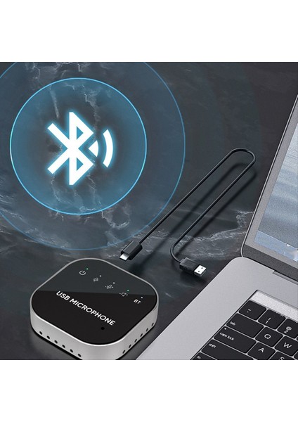 Masaüstü USB Konferansı Hoparlör Bt Mikrofon 360 ° Çok Yönlü Kondenser Bilgisayar Mikrofonu Hoparlörlü (Yurt Dışından) fırsatları