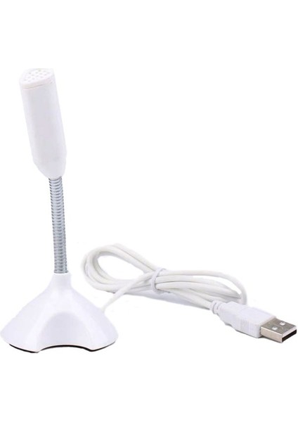 USB Dizüstü Bilgisayar Mikrofon Ses Mikrofonu Yüksek Hassasiyet Mini Stüdyo Konuşma Mikrofon Standı Pc Beyaz Için Sahip Oyun Konferansı (Yurt Dışından) fırsatları