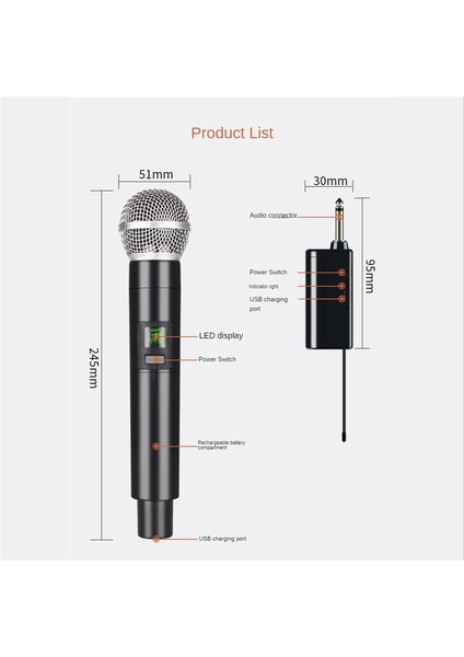 Kablosuz Mikrofon Profesyonel Uhf Kayıt Karaoke El Taşıyıcı 1 Kanal Lityum Pil Sahne Kilise Partisi Okulu (Yurt Dışından) fırsatları