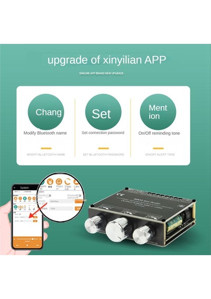 2 1 Kanal Bluetooth Amplifikatör Kartı TPA3116 50WX2+100W Yüksek Güçlü Sol ve Sağ Kanal Subwoofer Ses Modülü E100H (Yurt Dışından) fırsatları