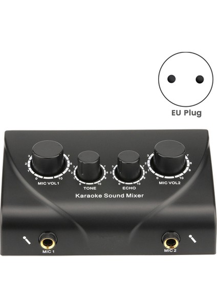 Karaoke Ses Mikseri Taşınabilir Ses Mikseri Profesyonel Ses Sistemi Karaoke Çift Mikrofon Girişleri Ses Ses Mikseri Siyah (Ab) (Yurt Dışından) fırsatları