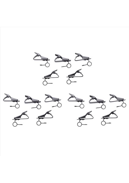 15 Pcs Halka Mini 7 5 mm Mikrofon Klipsi Tutucu Klip Klips Klipsi Pratik (Siyah) (Yurt Dışından)