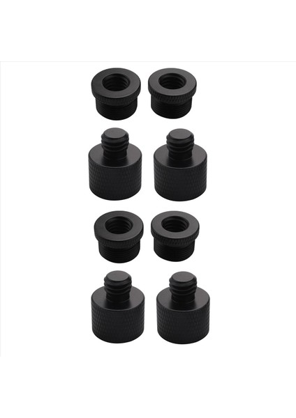 8 Adet Mikrofon Diş Adaptörü 5/8 Dişi Ila 3/8 Erkek ve 3/8 Dişi Ila 5/8 Erkek Vidalı Adaptör Diş (Yurt Dışından)