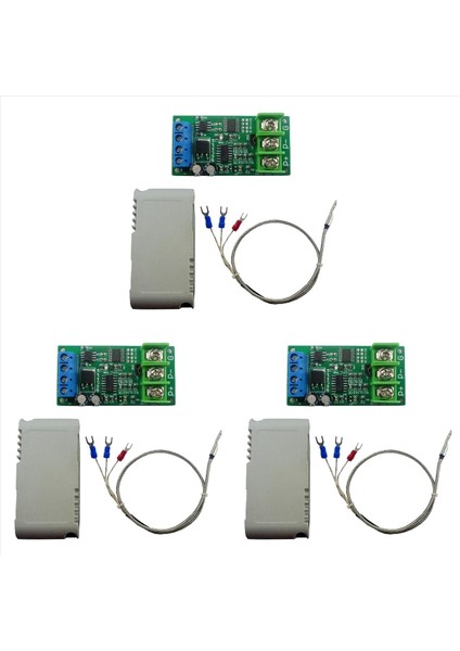 3x Dc 8-25V PT100 Platin Termal Sıcaklık Dönüştürücüsüne Karşı Termal Direnç RS485 Modbus Rtu Rtd Sensör Modül Kiti PTA9B01 (Yurt Dışından)