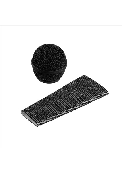 Sparkle Mikrofon Kılıfı Kablolu Mikrofon El Kapağı ve Mesh Mikrofon Izgara Kafası SM58 Mikrofonlar Siyah (Yurt Dışından) modelleri